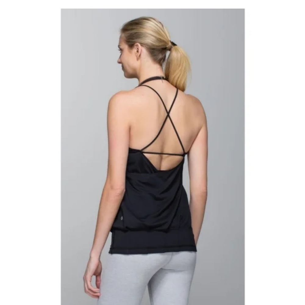 Lululemon Flow and Glo Tank in black size 6
